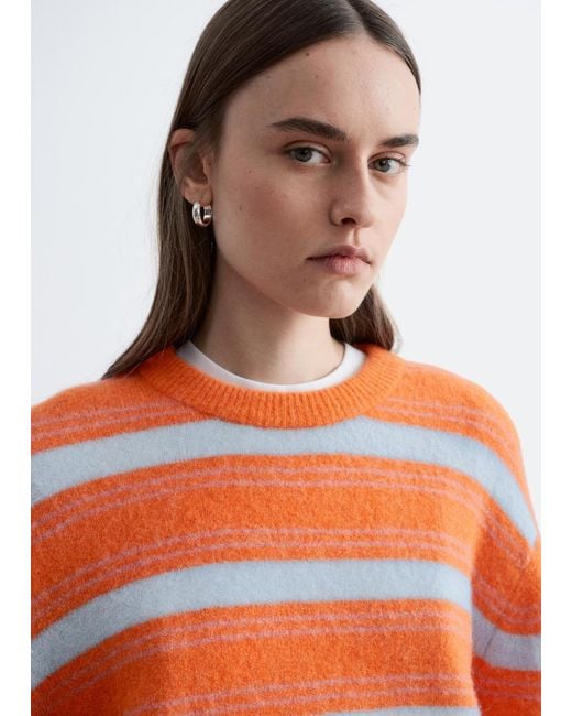 & Other Stories Orange Alpaca-Blend Jumper