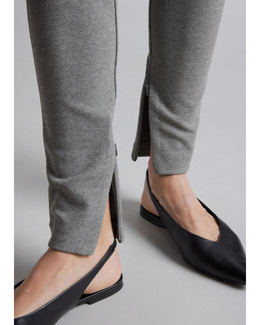 & Other Stories Gray Zip-cuff Leggings