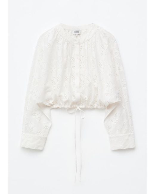 & Other Stories White Lace Blouse