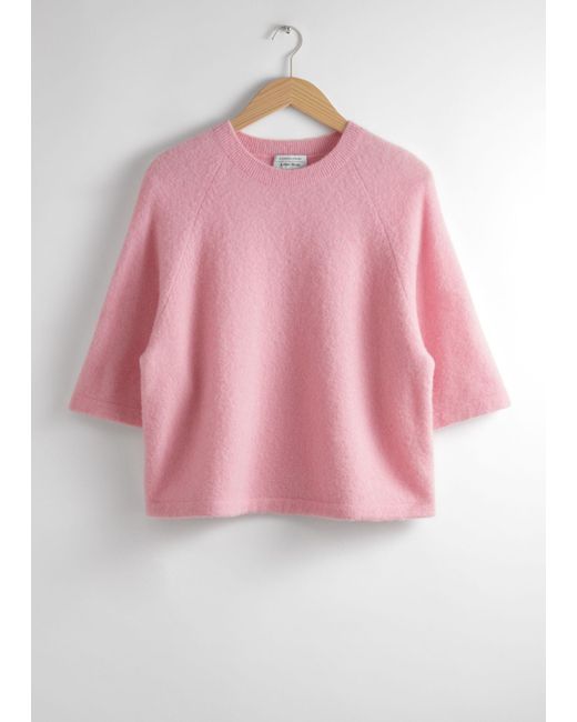 & Other Stories Pink Knit T-shirt