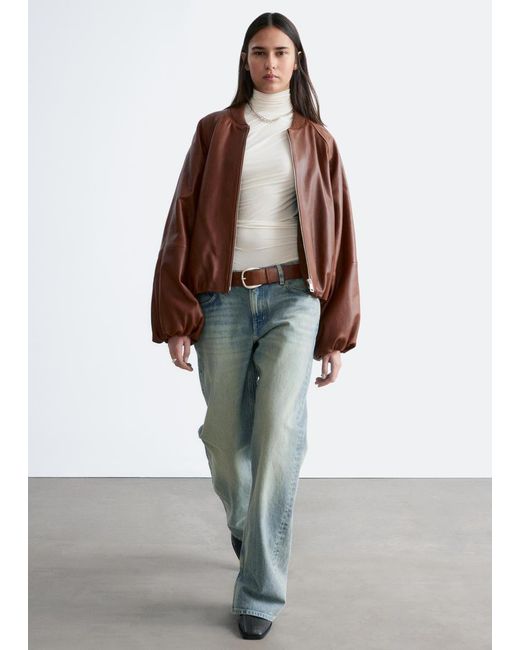 & Other Stories White Straight-Leg Jeans