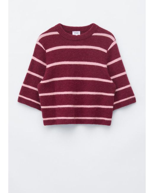& Other Stories Red Alpaca-Blend Knitted T-Shirt