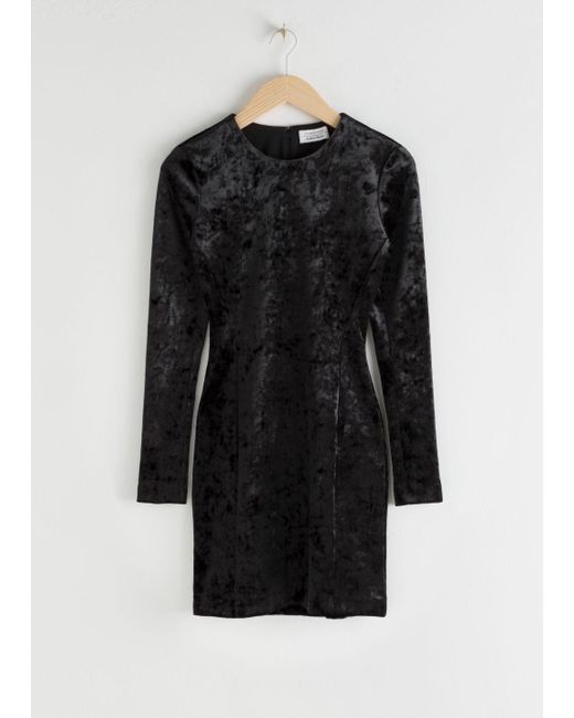 crushed velvet mini dress