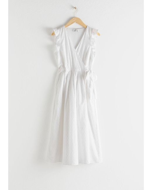 cotton white midi dress