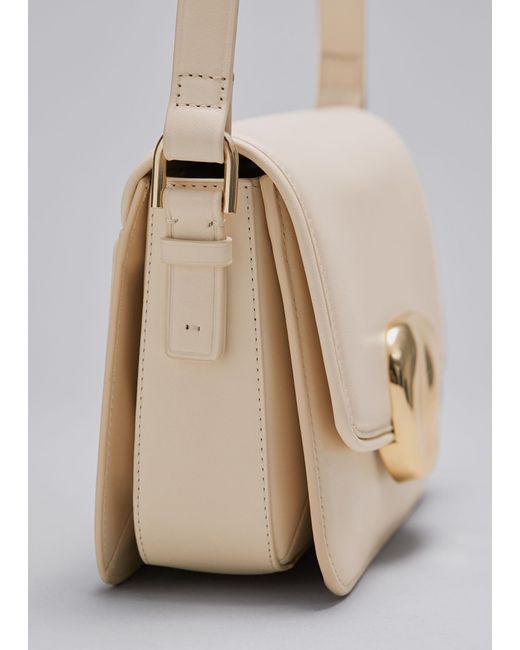 & Other Stories Natural Sculptural Buckle Leather Bag