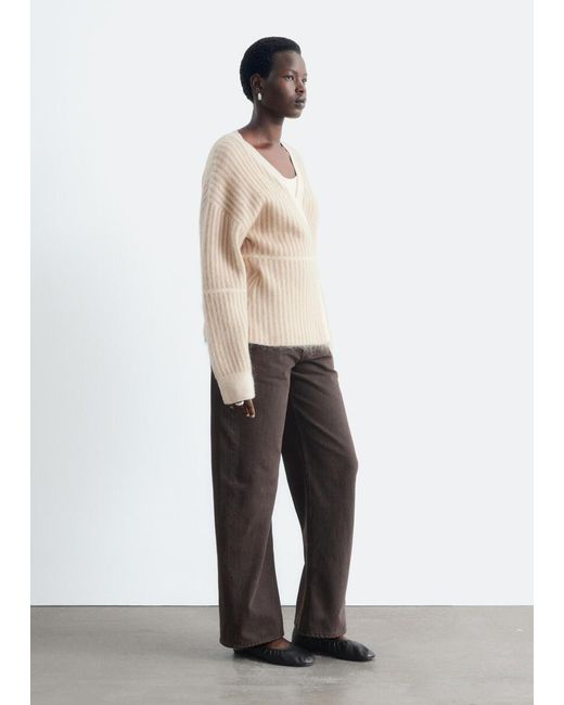 & Other Stories Natural Mohair-Blend Wrap Cardigan