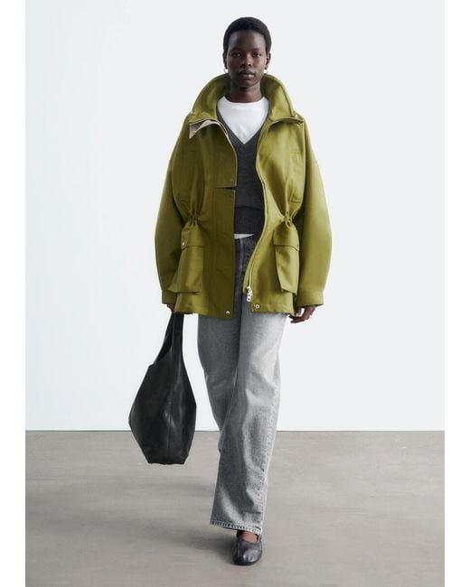 & Other Stories Green Oversized Utility Jacket