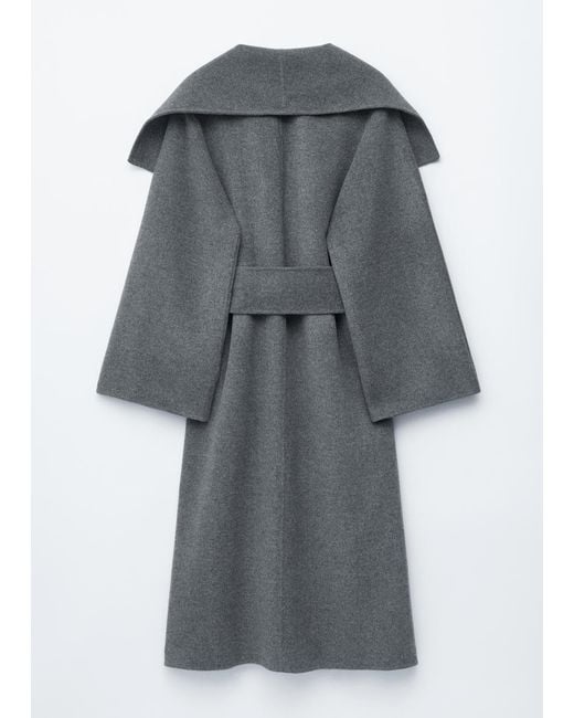 & Other Stories Gray Shawl-Collar Wool Maxi Coat