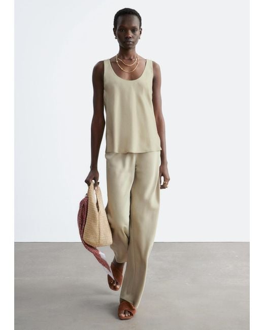 & Other Stories Natural Scoop Neck Tank Top