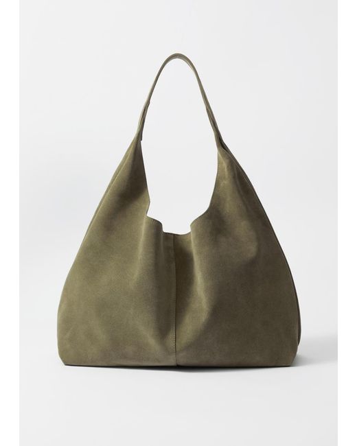& Other Stories Green Large Tote Bag