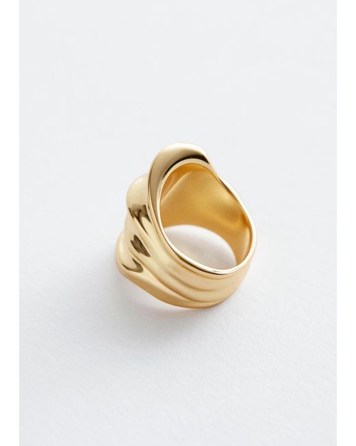& Other Stories White Wavy Sculptural Ring