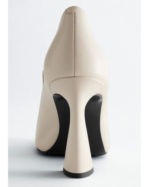 & Other Stories Brown Leather Loafer Pumps