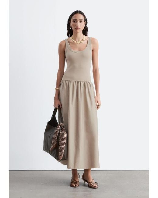 & Other Stories Natural Tank Midi Dress