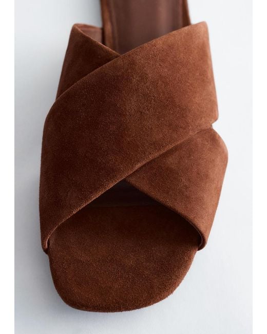 & Other Stories Brown Crossover Sandals