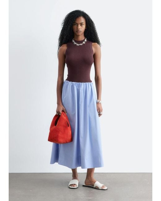& Other Stories Red Ribbed Tank Top