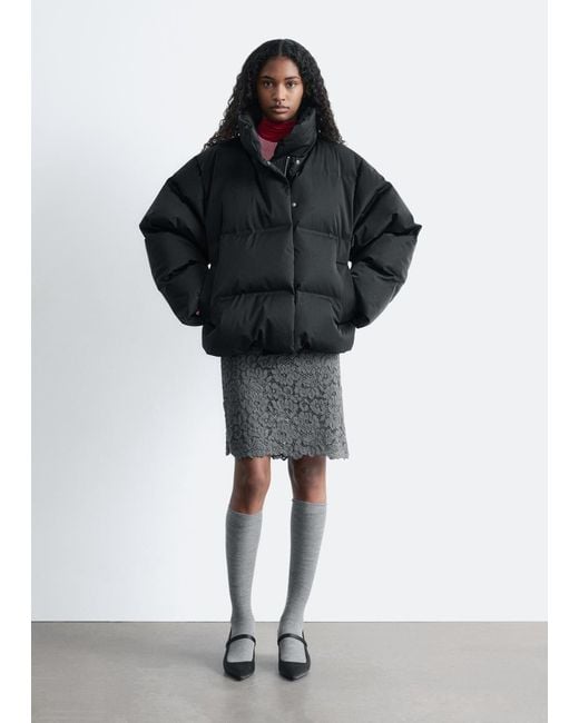 & Other Stories Black Down Puffer Jacket