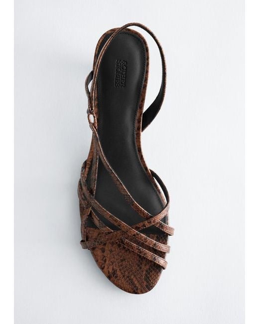 & Other Stories White Strappy Leather Sandals