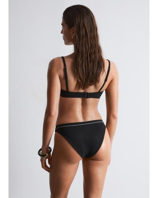 & Other Stories Black Bandeau Bikini Top