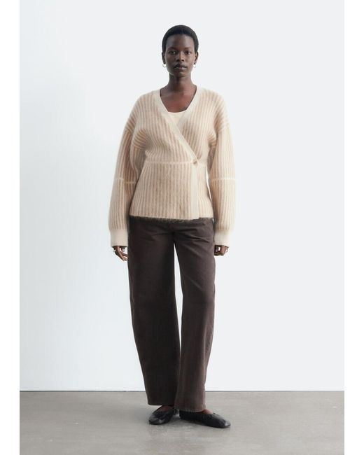 & Other Stories Natural Mohair-Blend Wrap Cardigan