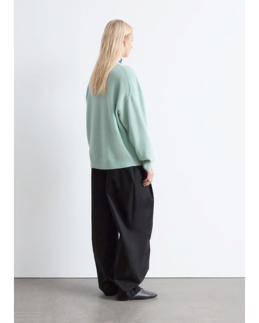& Other Stories Green Oversized Knit Jumper