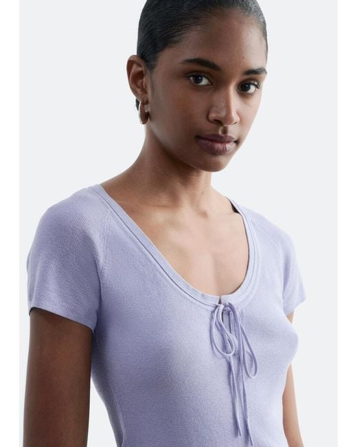 & Other Stories White Tie-Front Top