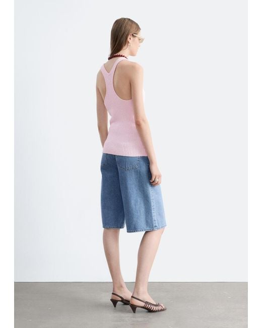 & Other Stories White Cotton Racerback Top