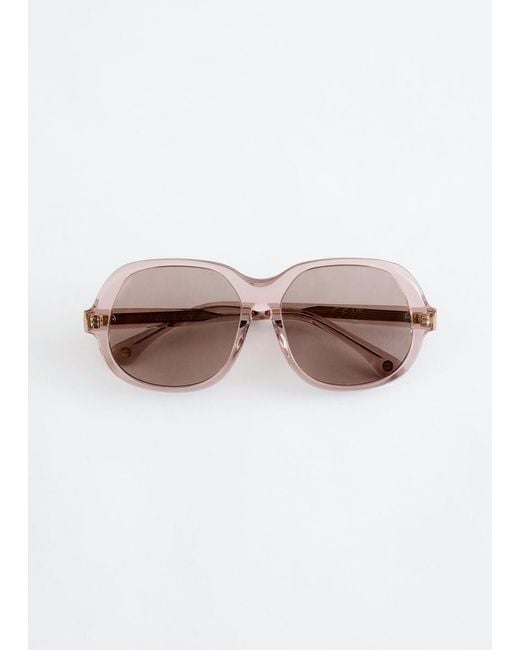 & Other Stories White Square-Frame Sunglasses