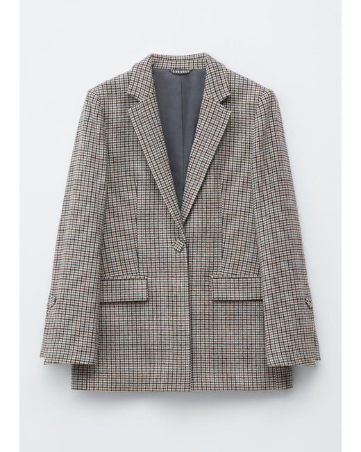 & Other Stories Gray Tailored Wool-Blend Blazer