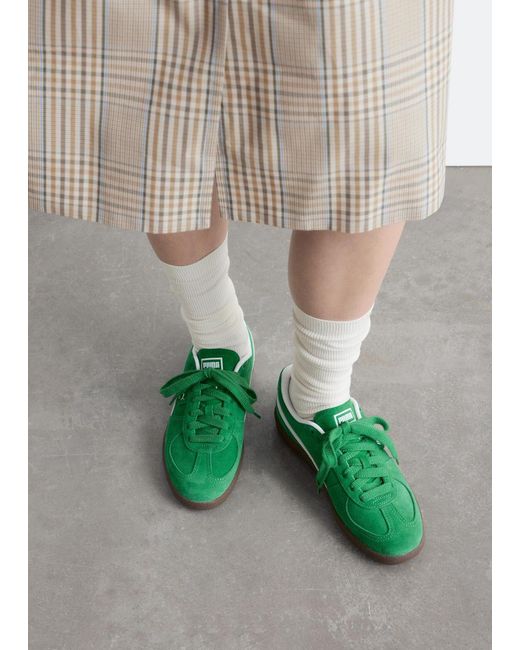 & Other Stories Green Puma Palermo Sneakers