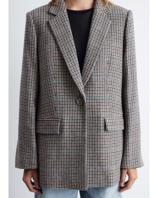 & Other Stories Gray Tailored Wool-Blend Blazer