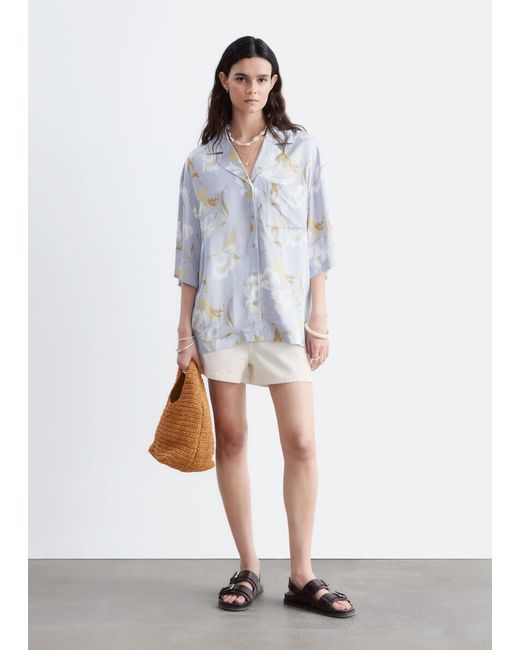 & Other Stories White Oversized Resort Shirt