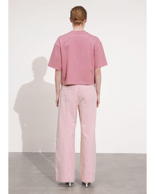 & Other Stories Pink Boxy T-shirt