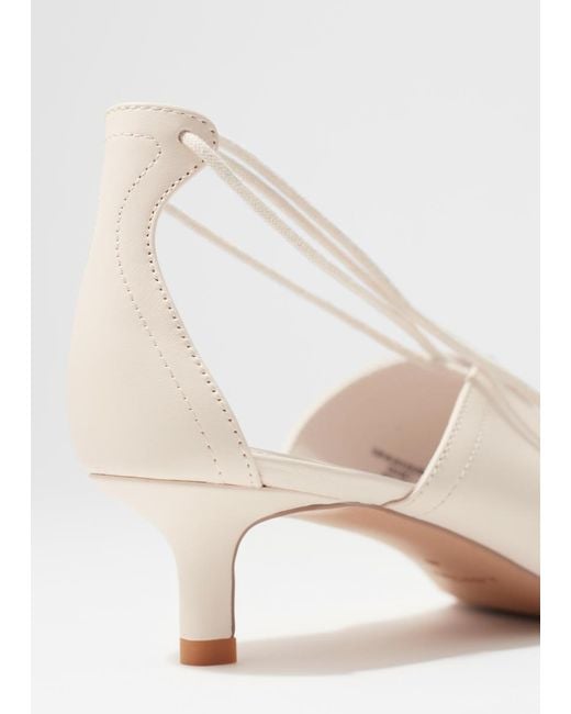 & Other Stories Natural Lace-Up Leather Pumps