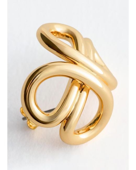 & Other Stories Multicolor Interlocking Curve Stud Earrings