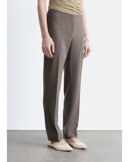 & Other Stories White Tailored Press-Crease Trousers