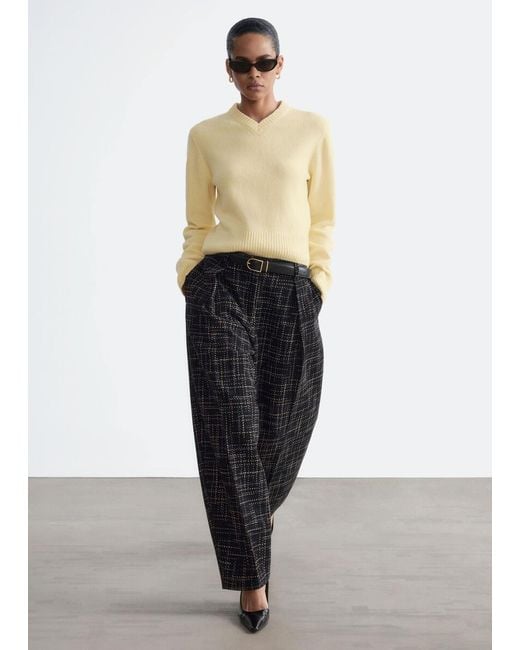 & Other Stories Natural V-Neck Jumper