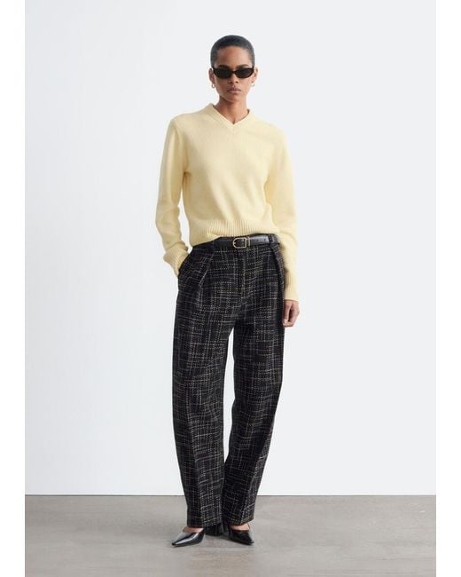 & Other Stories Natural V-Neck Jumper