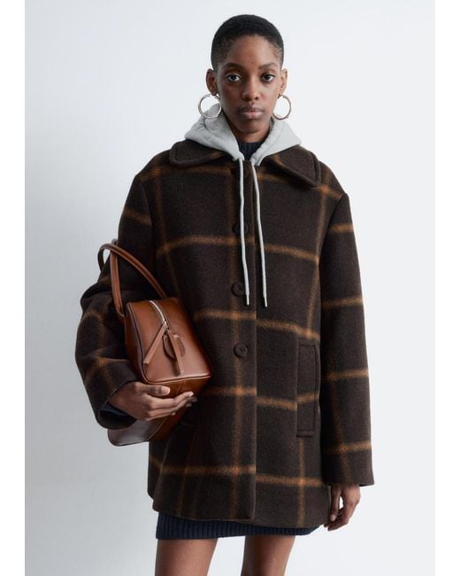 Manteau Trapèze En Laine & Other Stories en coloris Black
