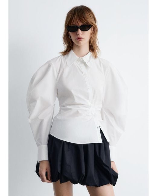 Chemise Asymétrique En Coton & Other Stories en coloris White