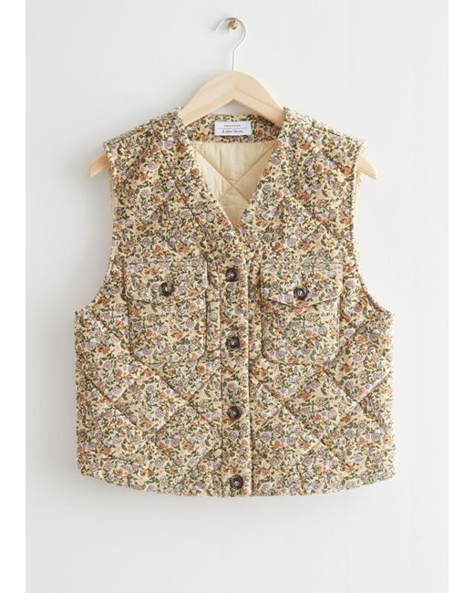 & Other Stories Multicolor Quilted Vest