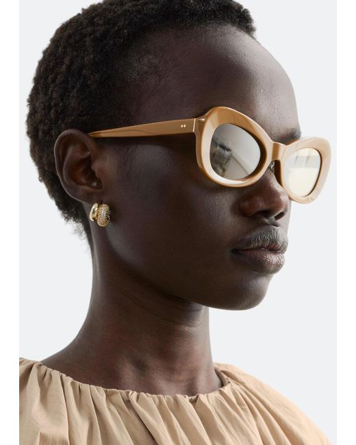 & Other Stories Brown Oval Cat-Eye Sunglasses
