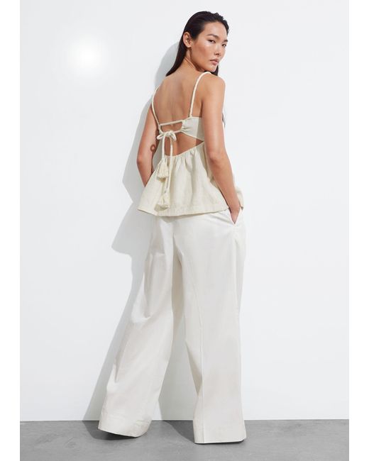 & Other Stories White Rope-strap Top