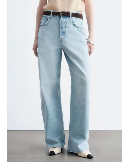 & Other Stories White Barrel-Leg Jeans