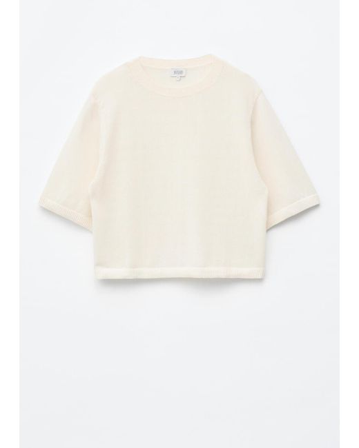 & Other Stories Natural Knitted Cotton T-Shirt