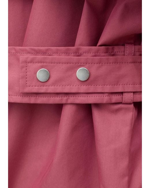 & Other Stories Red Bold-Shoulder Belted Coat
