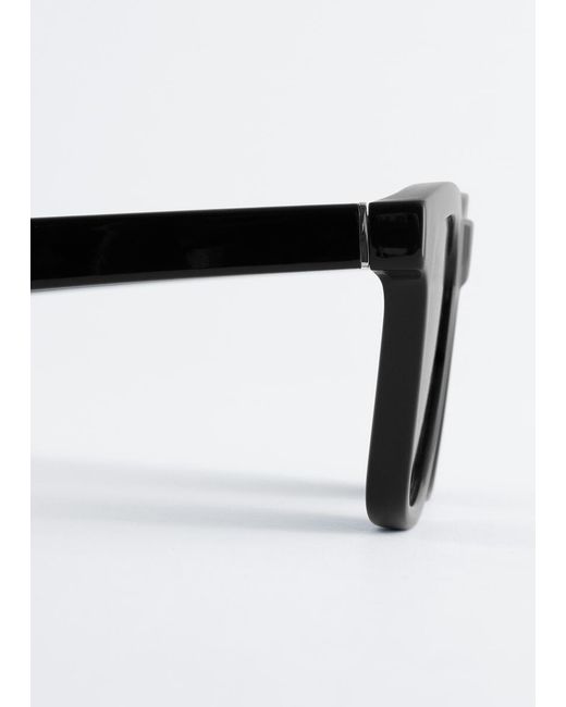 & Other Stories Green Square Sunglasses