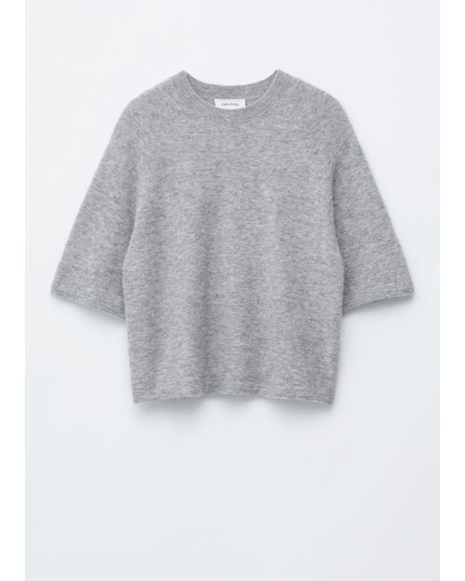 & Other Stories Gray Alpaca-Blend Knitted Top