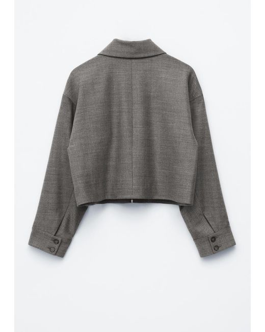 & Other Stories Gray Short Wool Jacket