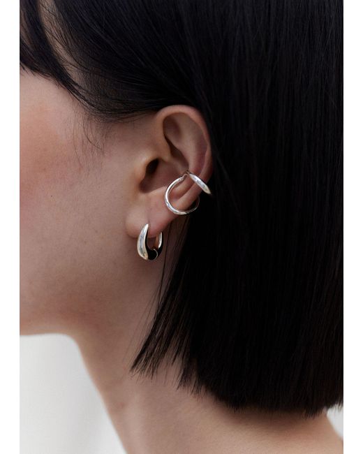 & Other Stories White Double Hoop Ear Cuff