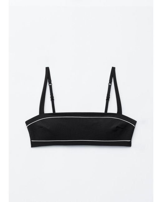 & Other Stories Black Bandeau Bikini Top